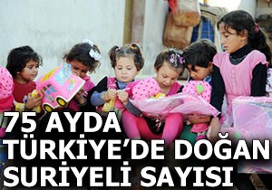 75 ayda Türkiye de doğan Suriyeli sayısı